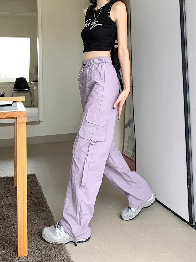 Womens's Loose Fit Cargo Pants – Straight Leg