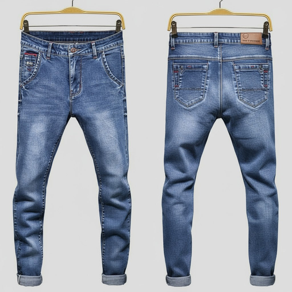 Fleece-Lined Men's Jeans – Slim Fit