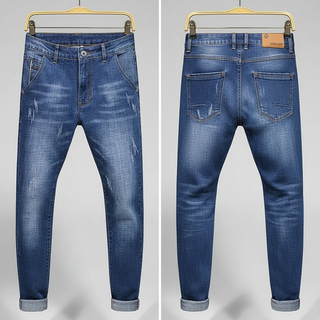 Fleece-Lined Men's Jeans – Slim Fit