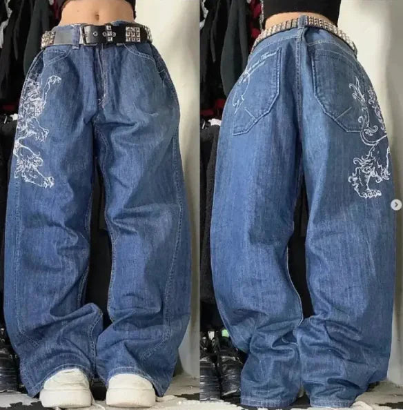 Comfy High Waist Jeans – Loose Fit