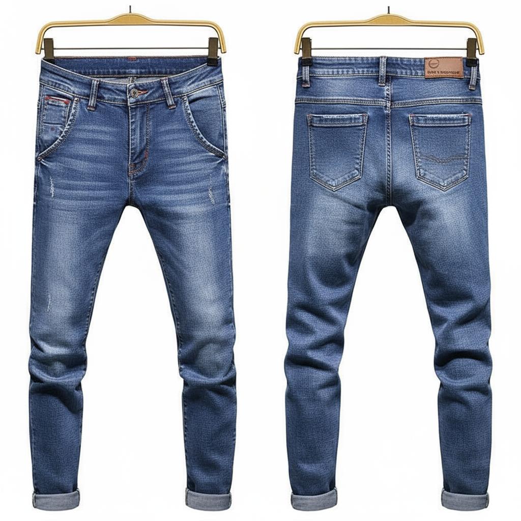 Fleece-Lined Men's Jeans – Slim Fit