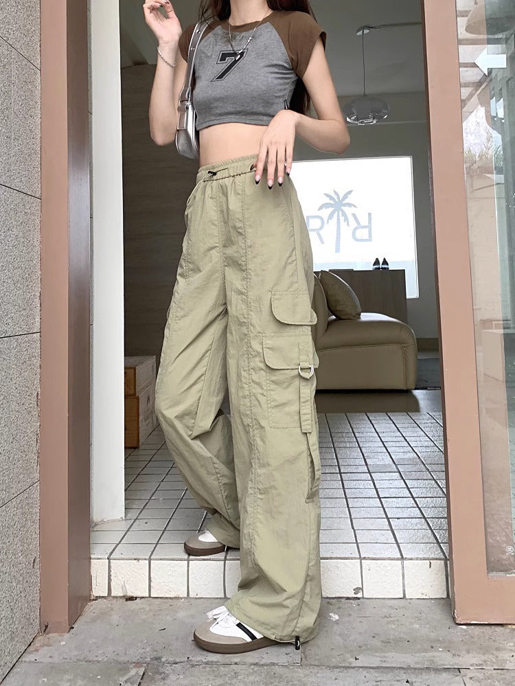 Womens's Loose Fit Cargo Pants – Straight Leg