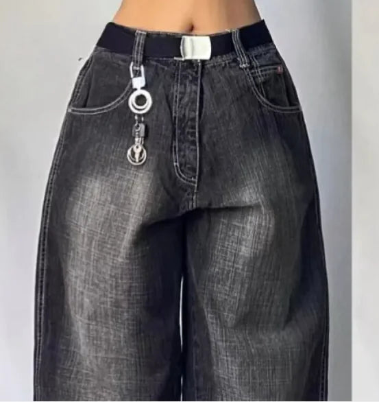 Comfy High Waist Jeans – Loose Fit