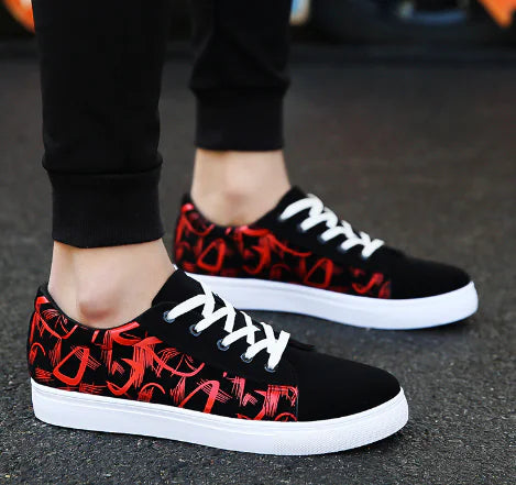 Men's Graffiti Sneakers – Denim Skate Shoes