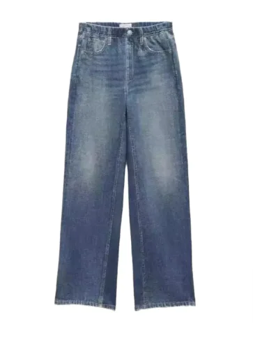 Wide Leg Jeans – Vintage Distressed Denim