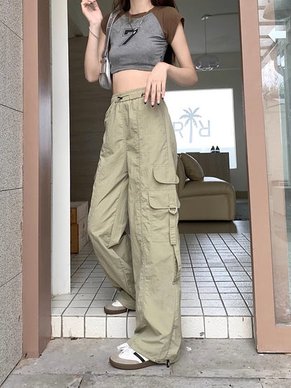 Womens's Loose Fit Cargo Pants – Straight Leg